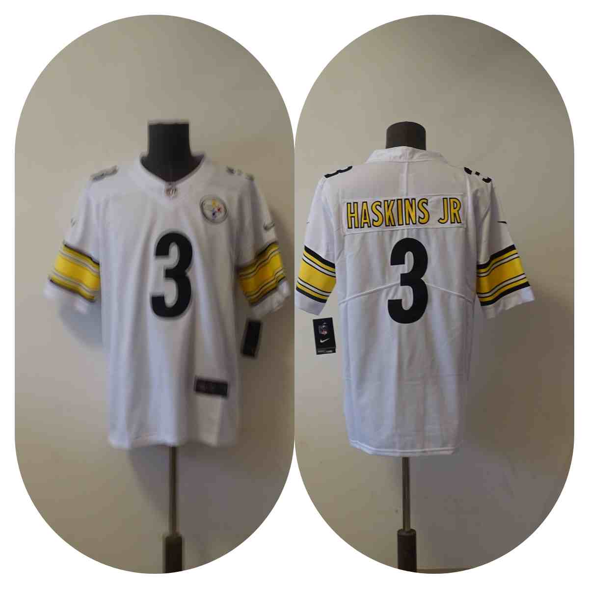 Men's Pittsburgh Steelers 3 Dwayne Haskins Jr White 2022 Vapor Untouchable Limited Stitched Jersey