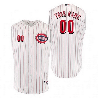 Men's Cincinnati Reds Customized White 1961 Turn Back The Clock Jersey