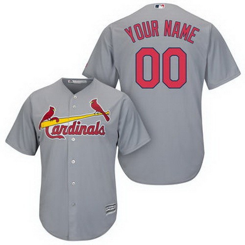 Men's Women Youth St Louis Cardinals Customized Gray Cool Base Jersey