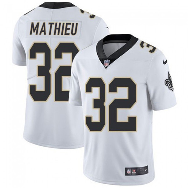 Youth  New Orleans Saints 32 Tyrann Mathieu White Vapor Limited Stitched Jersey