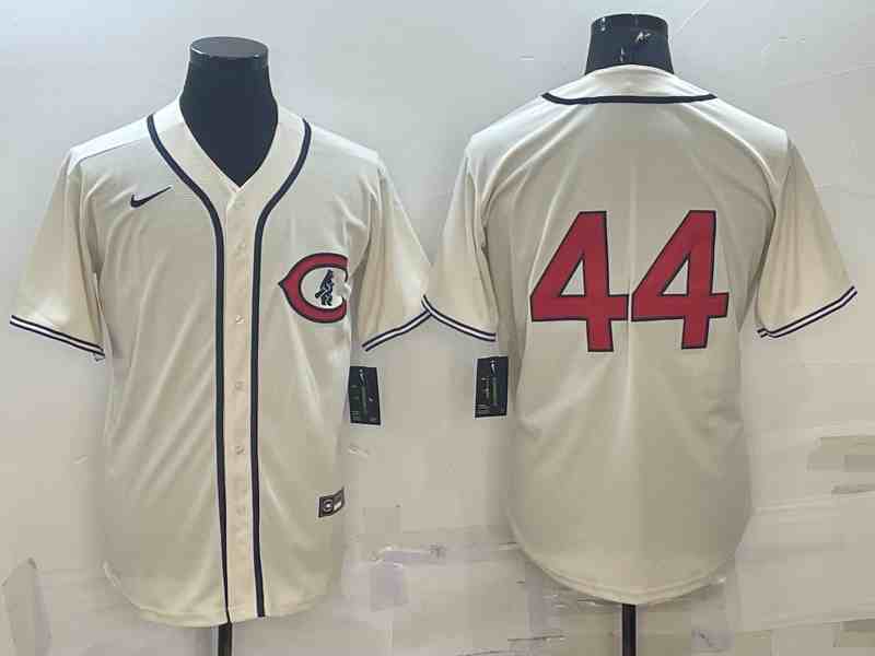 Men's Chicago Cubs #44 Anthony Rizzo Cream 2022 Field Of Dreams Cool Base Stitched Baseball Jersey