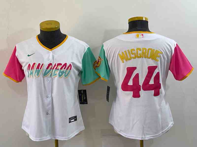 Youth San Diego Padres #44 Joe Musgrove White 2022 City Connect Cool Base Stitched Jersey