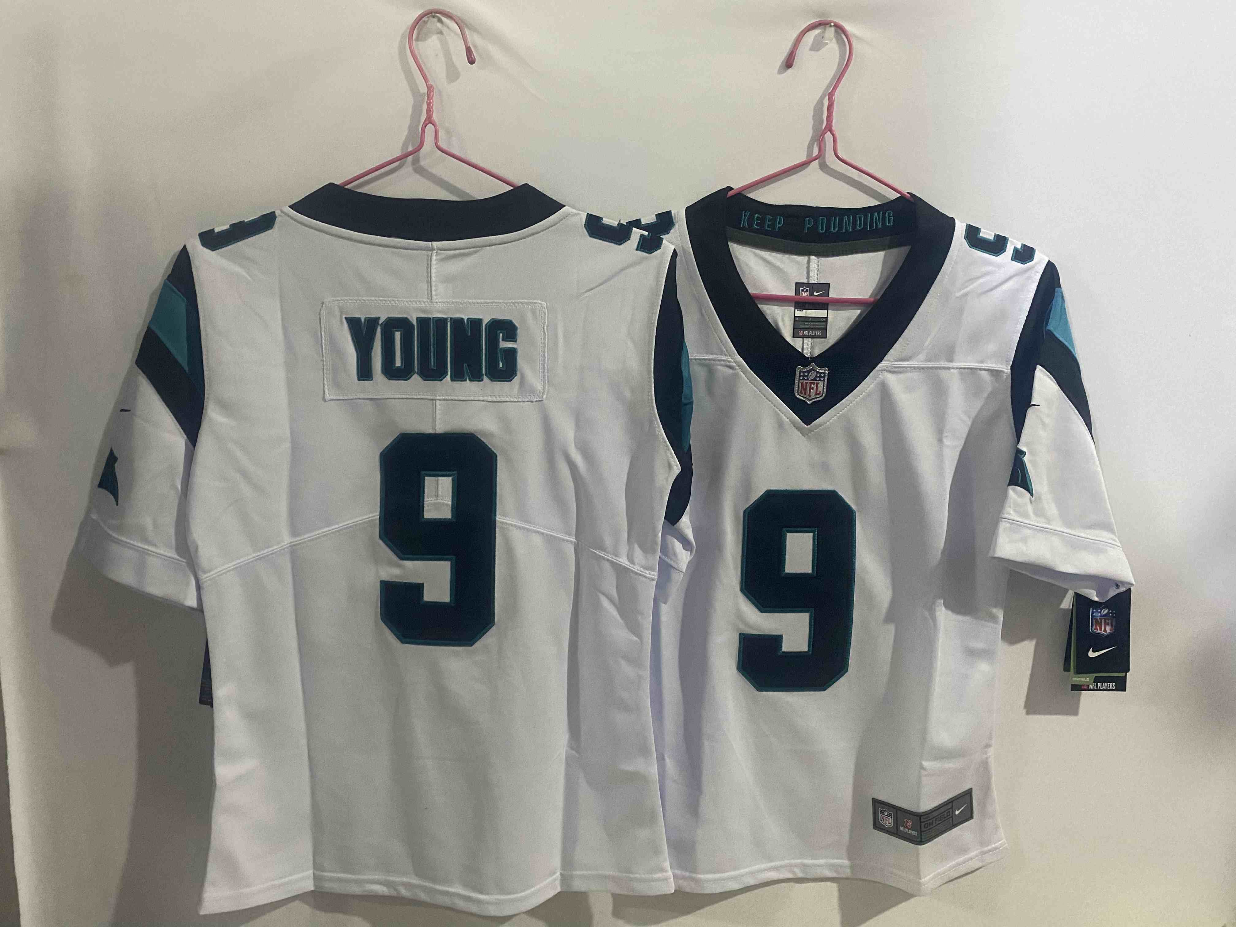 Women's Carolina Panthers #9 Bryce Young White Limited Jersey