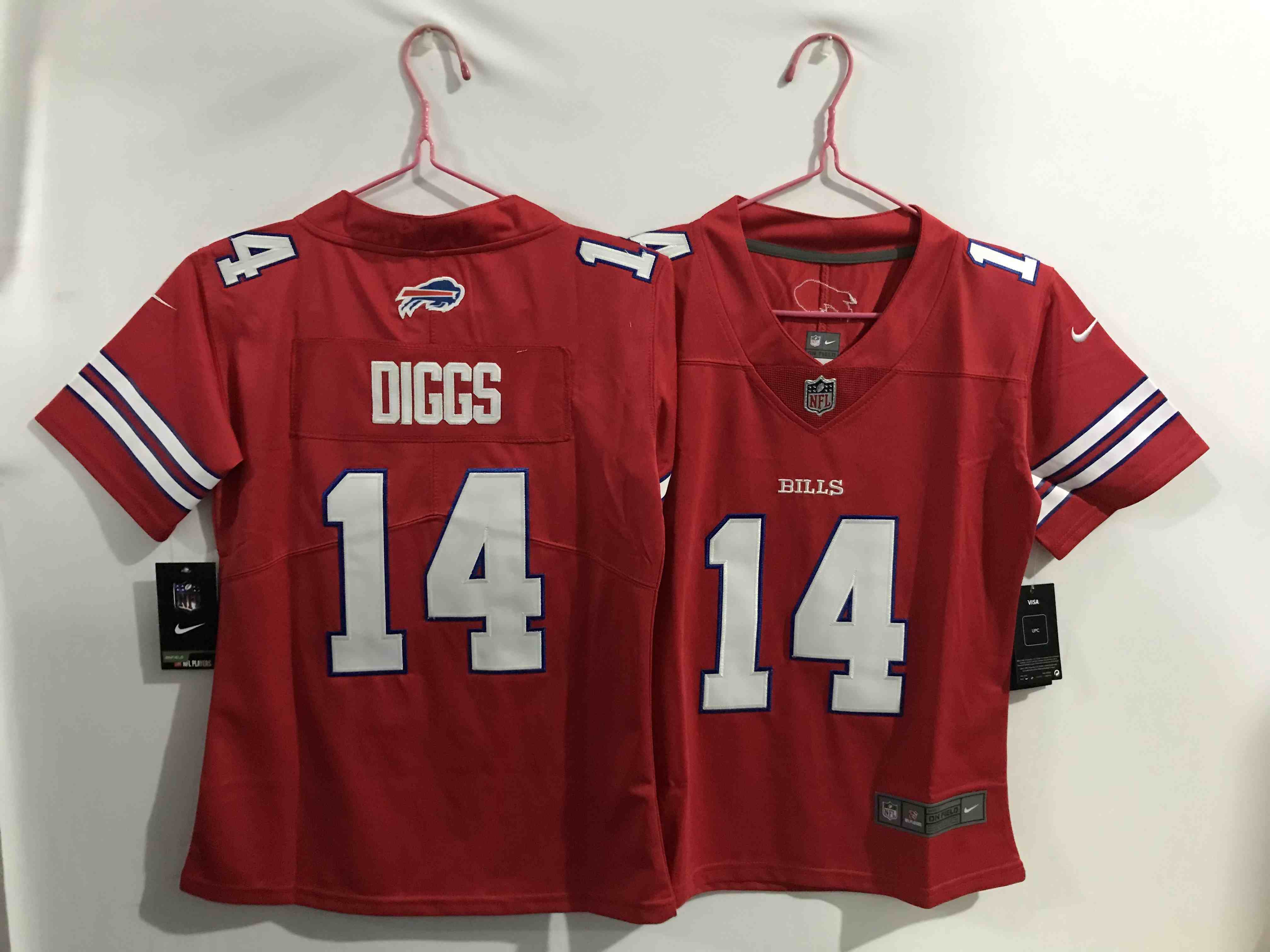 Women's Buffalo Bills #14 Stefon Diggs Red  Limited Jersey