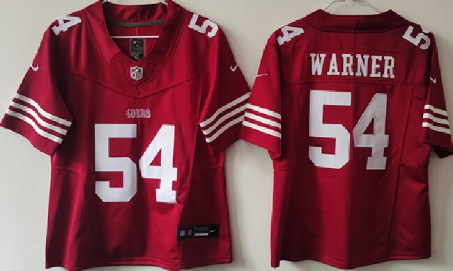 Youth  San Francisco 49ers #54 Fred Warner Red F.U.S.E Vapor Untouchable Stitched Jersey(Run Small)