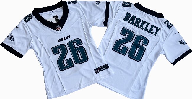 Youth Philadelphia Eagles 26# Saquon Barkley  White Vapor F.U.S.E. Limited Jersey