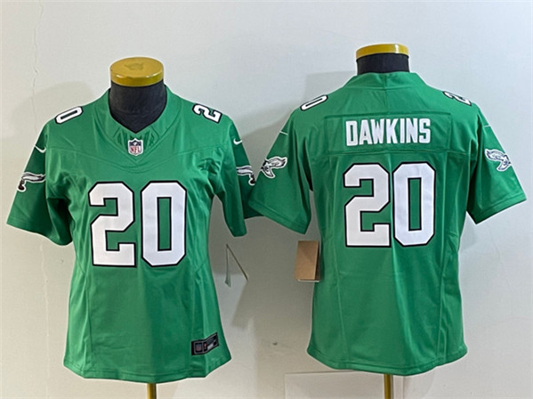 Women's Philadelphia Eagles #20 Brian Dawkins Green F.U.S.E. Football Stitched Jersey(Run Small)