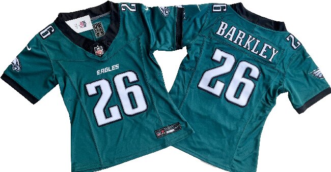 Women's Philadelphia Eagles 26# Saquon Barkley Midnight Green Vapor F.U.S.E. Limited Jersey