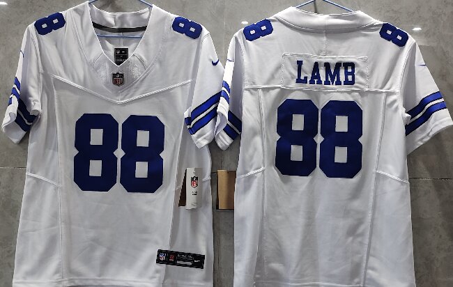 Women's Dallas Cowboys #88 CeeDee Lamb White  F.U.S.E. Limited Stitched Jersey(Run Small)