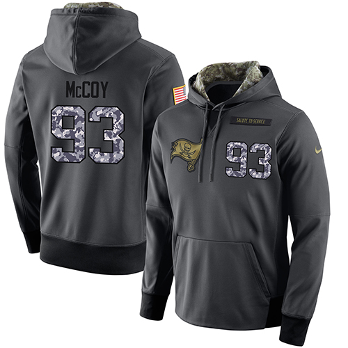 NFL Men's Nike Tampa Bay Buccaneers #93 Gerald McCoy Stitched Black Anthracite Salute To Service Player Performance Hoodie