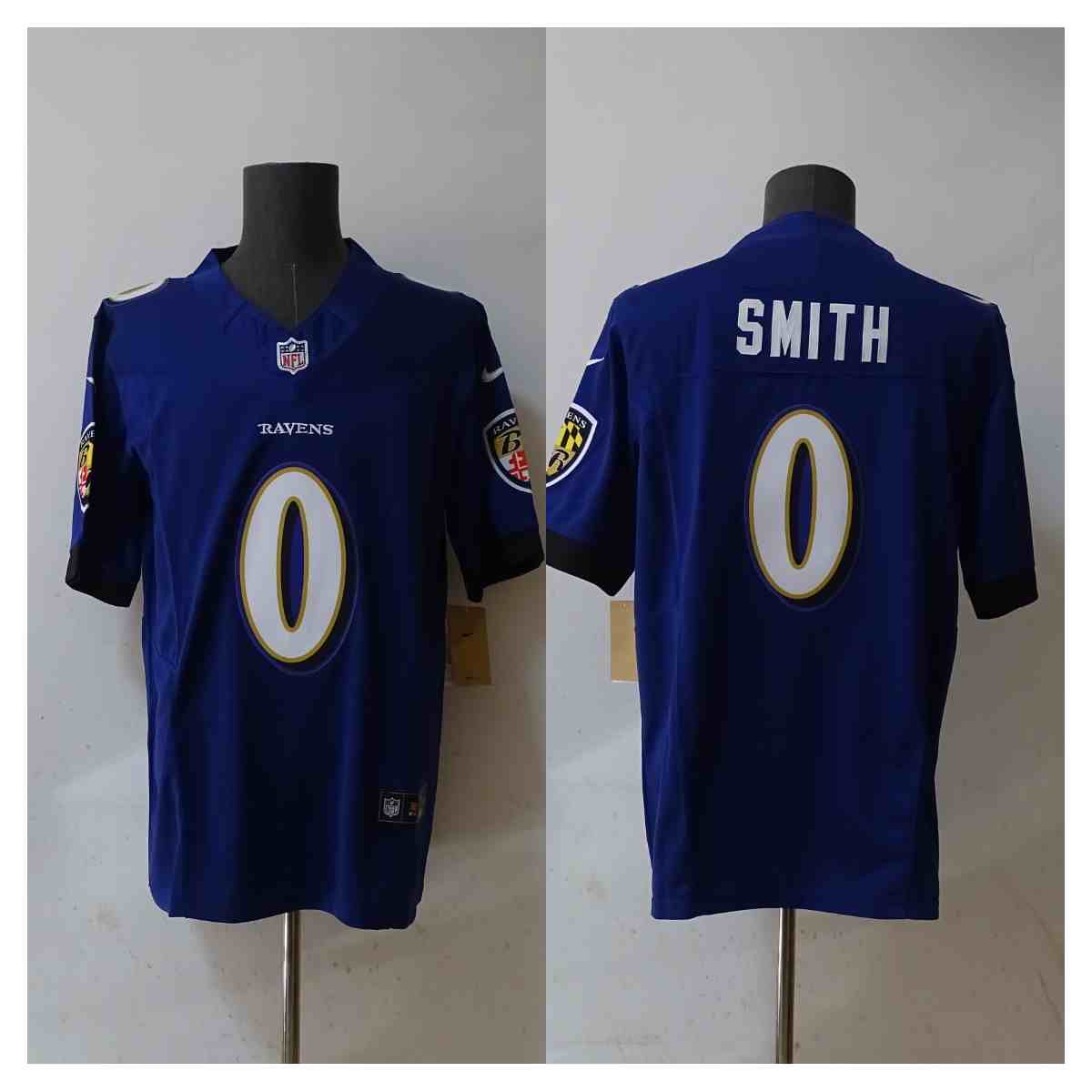 Men's Baltimore Ravens #0 Roquan Smith   Purple 2023 F.U.S.E. Vapor Untouchable Stitched Jersey