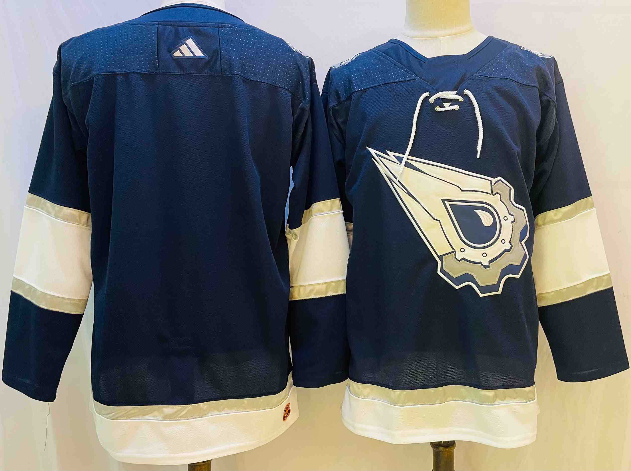 Mens Adidas Nhl Edmonton Oilers Blank Dark Blue Alternate Jersey