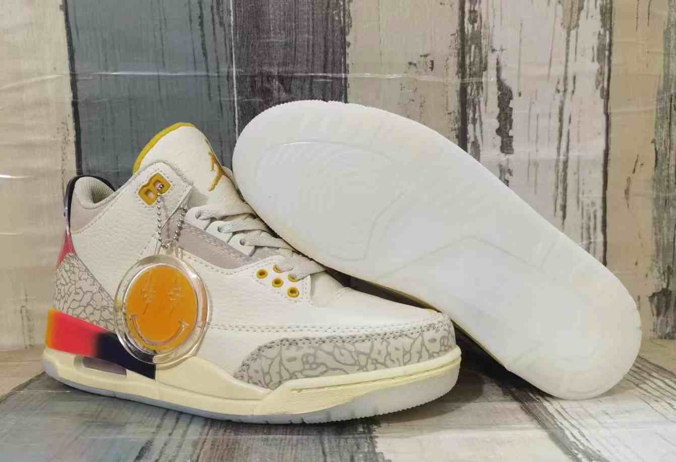 Air Jordan 3  mi bai qi cai us7-us13 Men's shoes