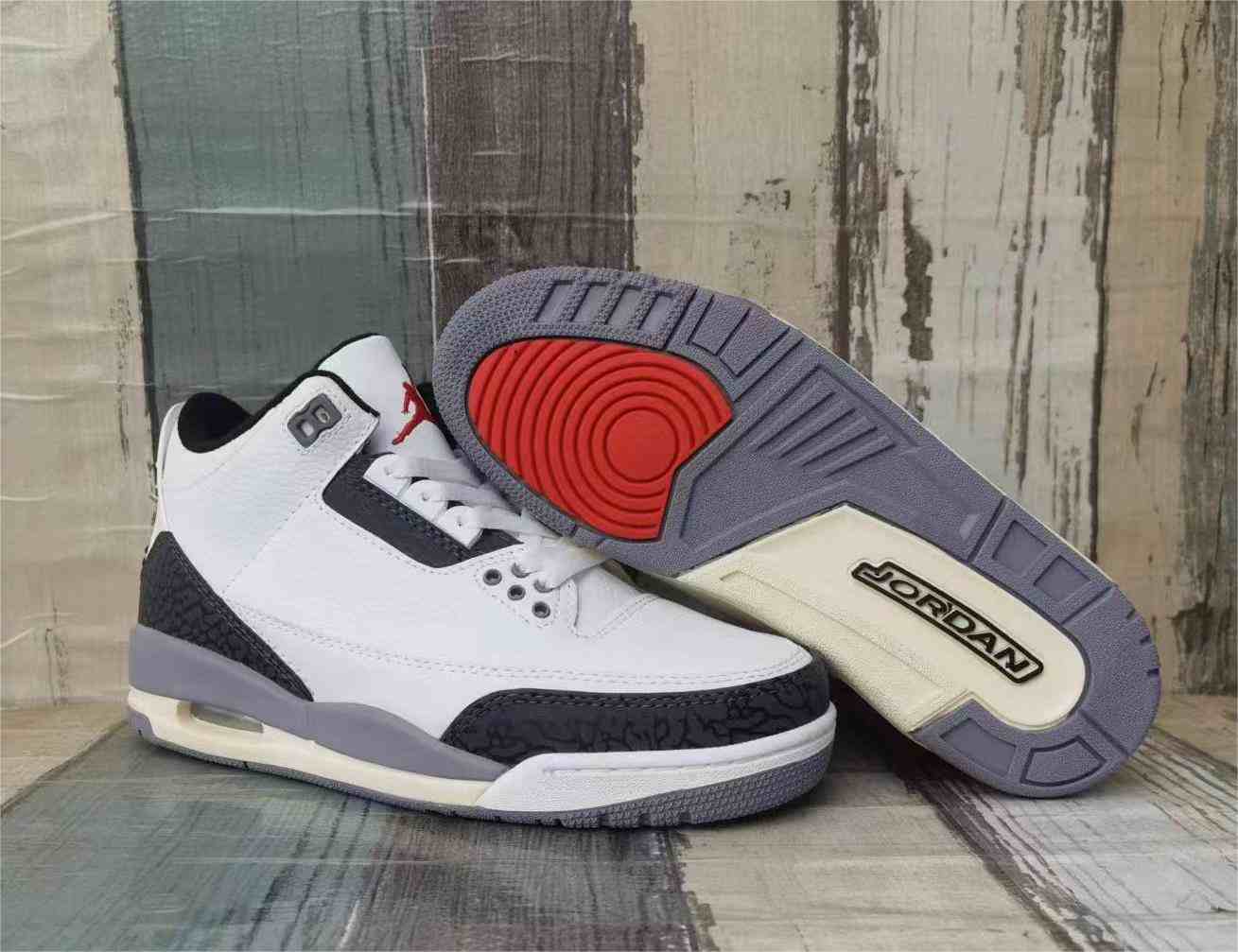 Air Jordan 3  White Grey us7-us13 Men's shoes