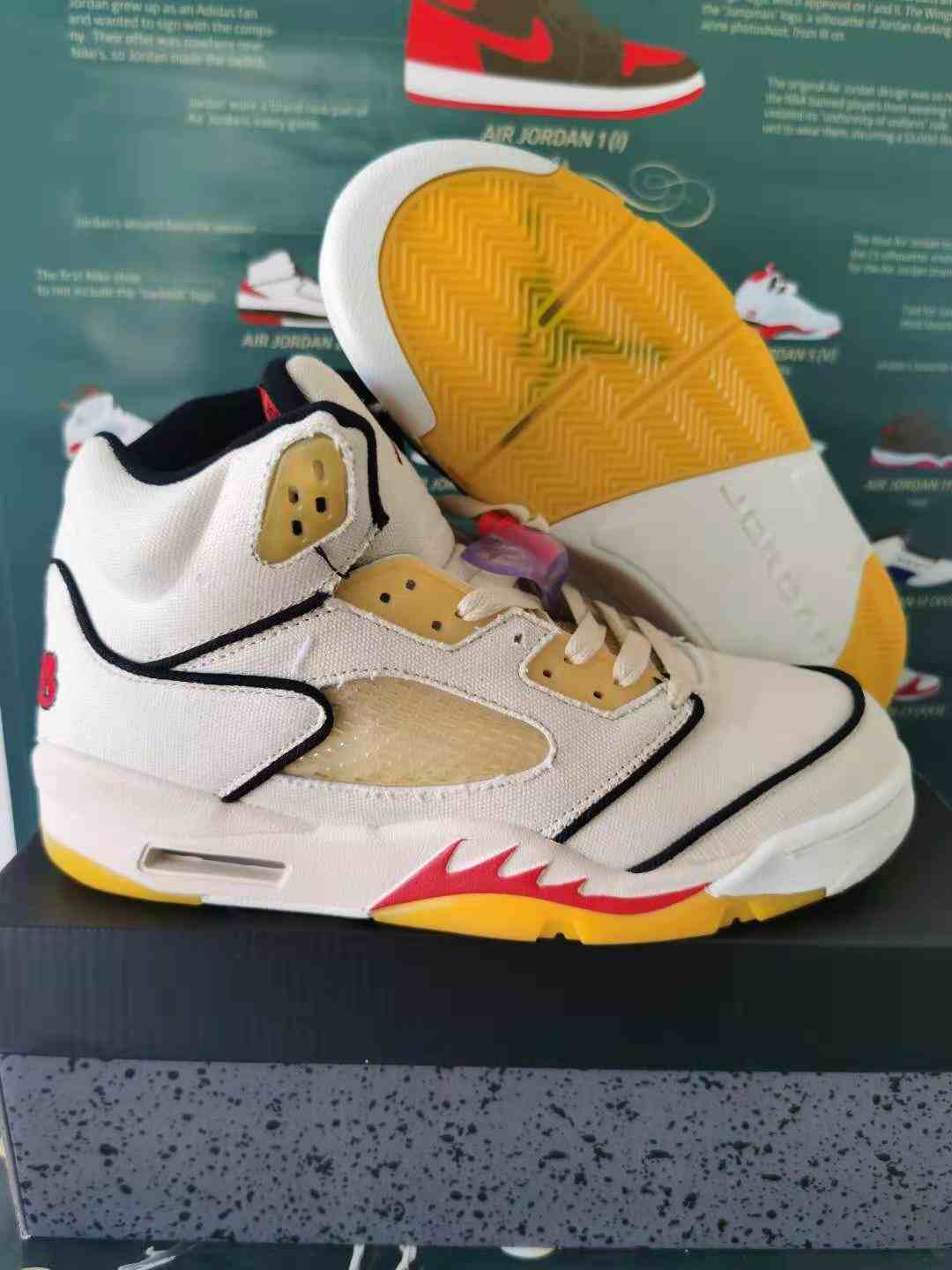 Air Jordan 5 Beige us7-us13 Men's shoes