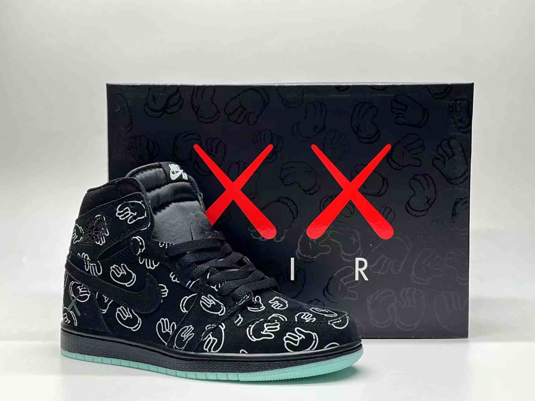 Air Jordan 1 Customized Union Black   us5.5-us13 Women's shoes