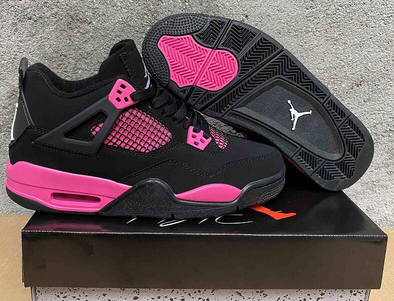 Air Jordan 4  Bliack Pink us5.5-us13 Women's  shoes