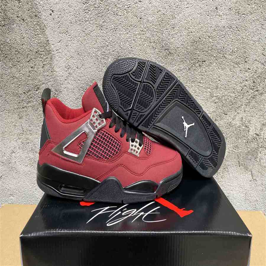 Air Jordan 4 Wine red us5.5-us13 Women's shoes
