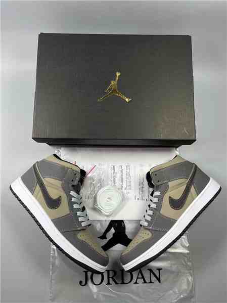 Women's Running Weapon Air Jordan 1 Gray Shoes 422