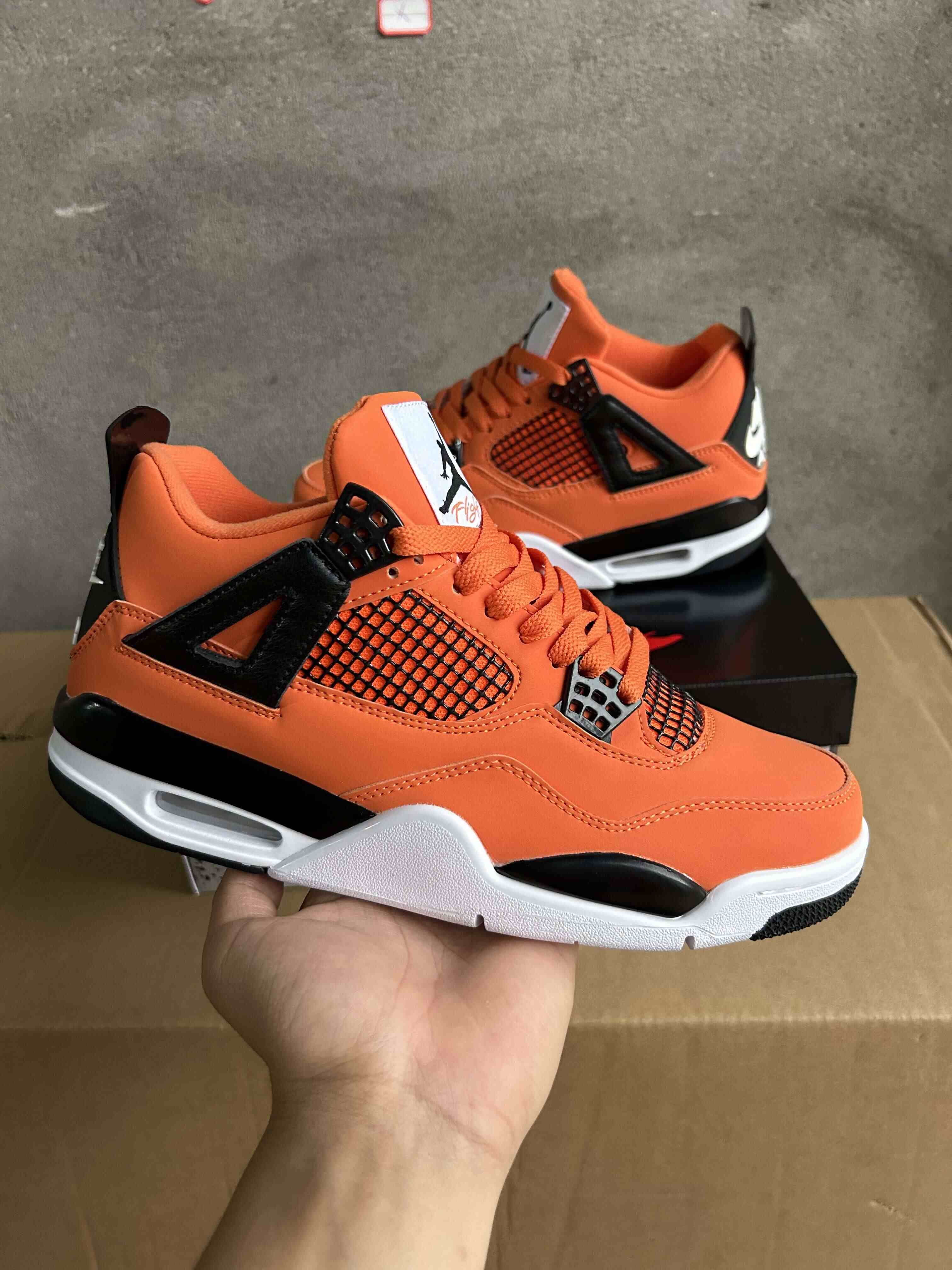 Air Jordan 4 Retro Flyknit Orange  us5.5-us13 Women's  shoe