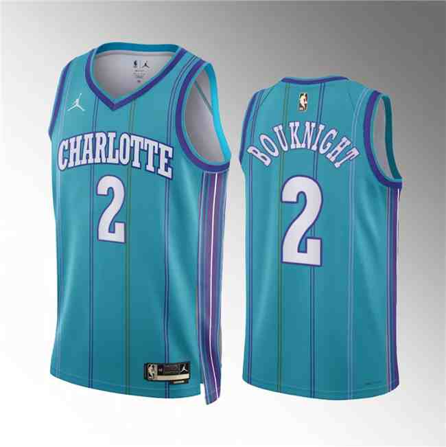 Men's Charlotte Hornets #2 James Bouknight Teal 2024 Classic Edition Stitched Basketball Jersey