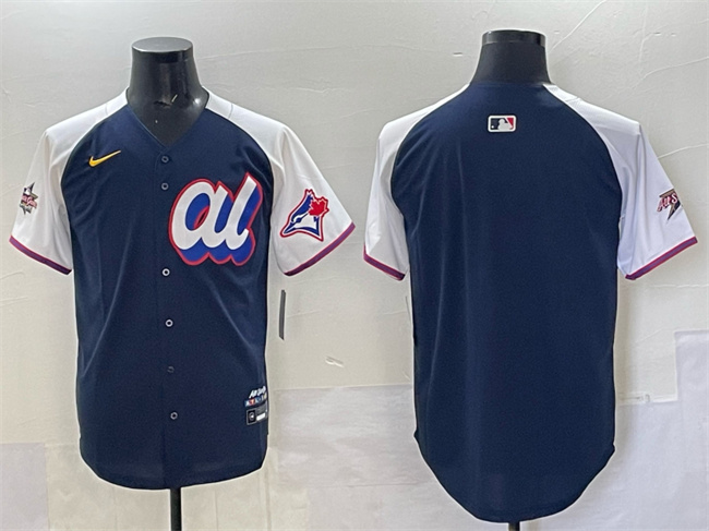 Men's American League Toronto Blue Jays Blank Navy Alternate 2025 All-Star Edition Limited Stitched Baseball Jersey