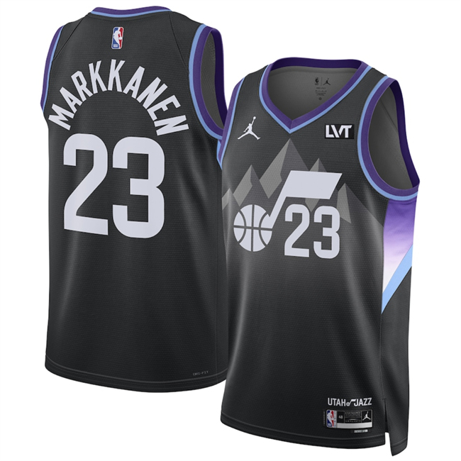 Men's Utah Jazz #23 Lauri Markkanen Purple 2025 Statement Edition Stitched Basketball Jersey