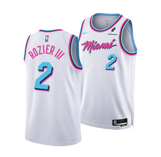 Men's Miami Heat #2 Terry Rozier White 2025 City Edition Stitched Basketball Jersey