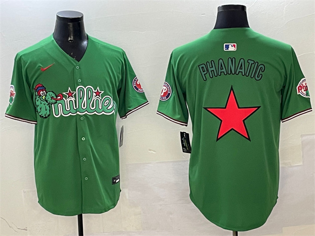 Men's Philadelphia Phillies Phanatic Green Limited Stitched  Jersey
