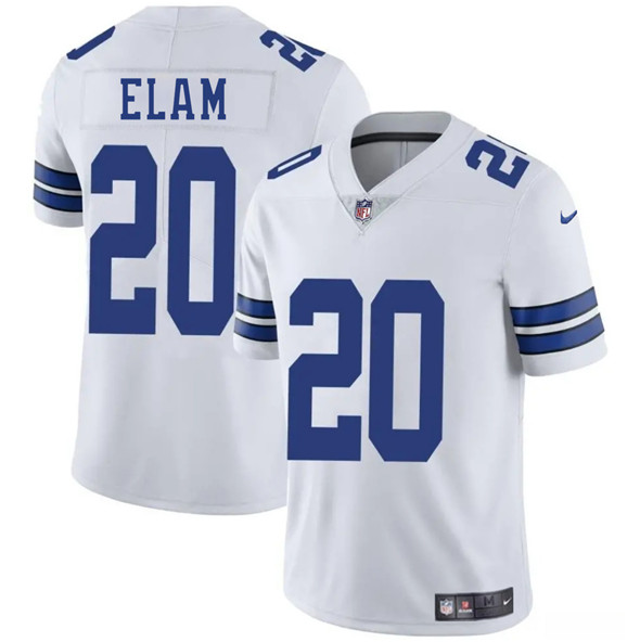 Men's Dallas Cowboys #20 Kaiir Elam White 2025 Vapor Untouchable Limited Football Stitched Jersey