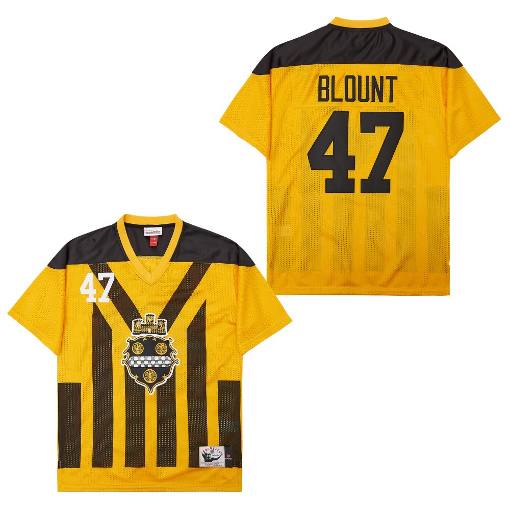 Men's  Pittsburgh Steelers #47  Mel Blount 1994 Mitchell & Ness Authentic Throwback Retired Player Jersey - Gold