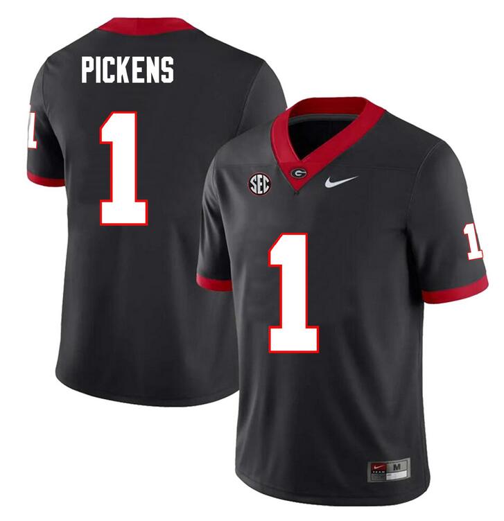 Men's Georgia Bulldogs Active Player Custom Black Stitched Football Jersey