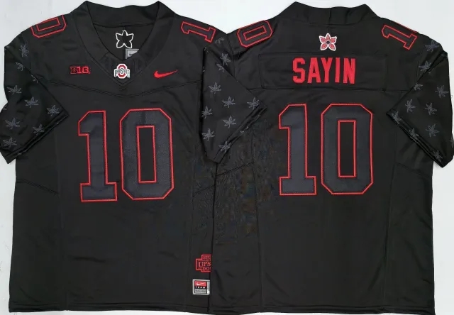 Men's NCAA Ohio State Buckeyes #10 Julian Sayin 2026 Stranger Things College Football Jersey.webp