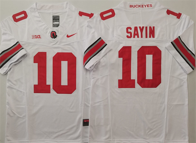 Men's Ohio State Buckeyes #10 Julian Sayin White 2025 F.U.S.E. Limited Stitched Jersey