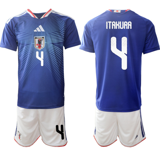 Men's Japan #4 Ko Itakura Blue 2026 World Cup Home Soccer Jersey Suit