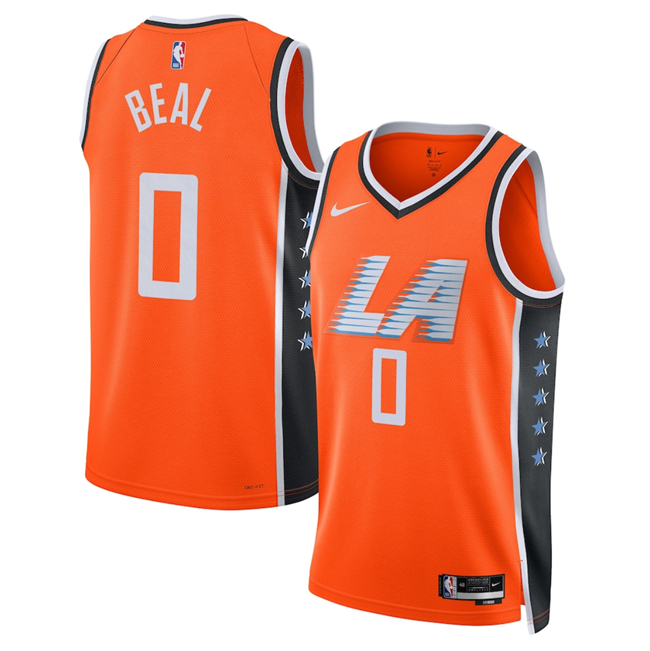 Men's Los Angeles Clippers #0 Bradley Beal Orange 2026 City Edition Stitched Jersey