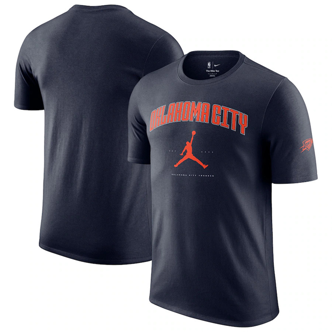 Men's Oklahoma City Thunder Navy Essential Cities T-Shirt