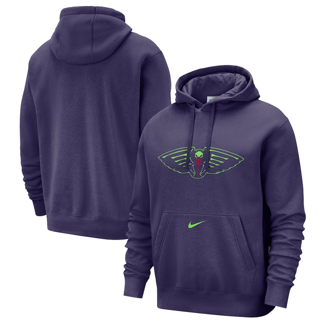 Men's New Orleans Pelicans Purple 2025 City Edition Essential Club Pullover Hoodie