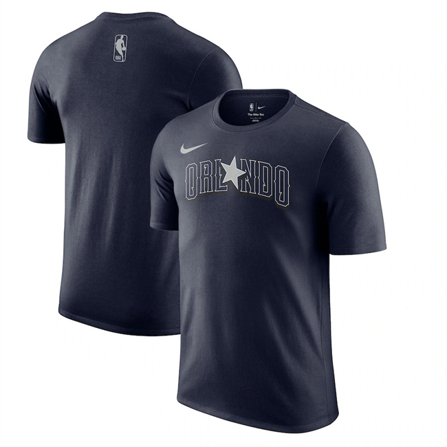Men's Orlando Magic Black 2025 City Edition Essential Logo T-Shirt