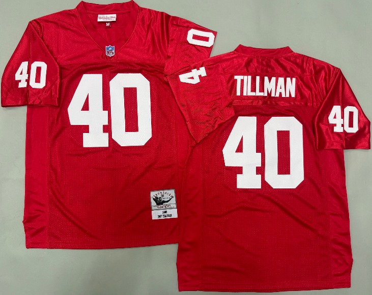 Men's Arizona Cardinals #40 Pat Tillman 2000 Mitchell&Ness Cardinal Legacy Stitched Throwback Jersey