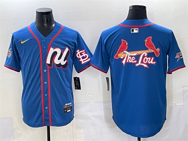 Men's National League St. Louis Cardinals Team Big Logo Blue 2025 All-Star Edition Limited Stitched Baseball Jersey