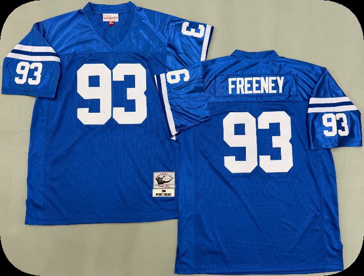 Men's Indianapolis Colts #93 Dwight Freeney 2006 Royal Throwback Jersey