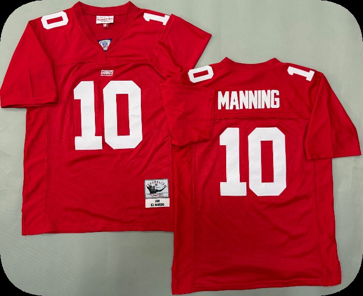 Men's New York Giants #10 Eli Manning  Mitchell & Ness  Replica Jersey - Red