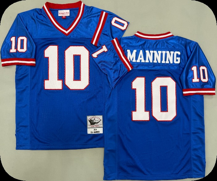 Men's New York Giants #10 Eli Manning  Mitchell & Ness  Replica Jersey - Royal