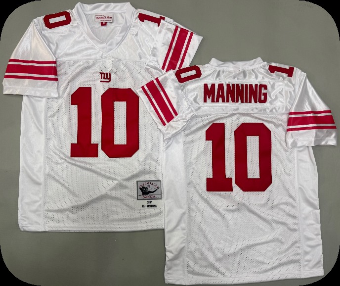 Men's New York Giants #10 Eli Manning  Mitchell & Ness  Replica Jersey - White