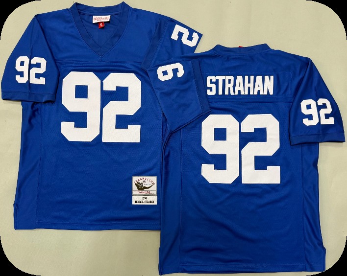 Men's New York Giants #92 Michael Strahan Mitchell & Ness  Legacy Replica Jersey - Royal
