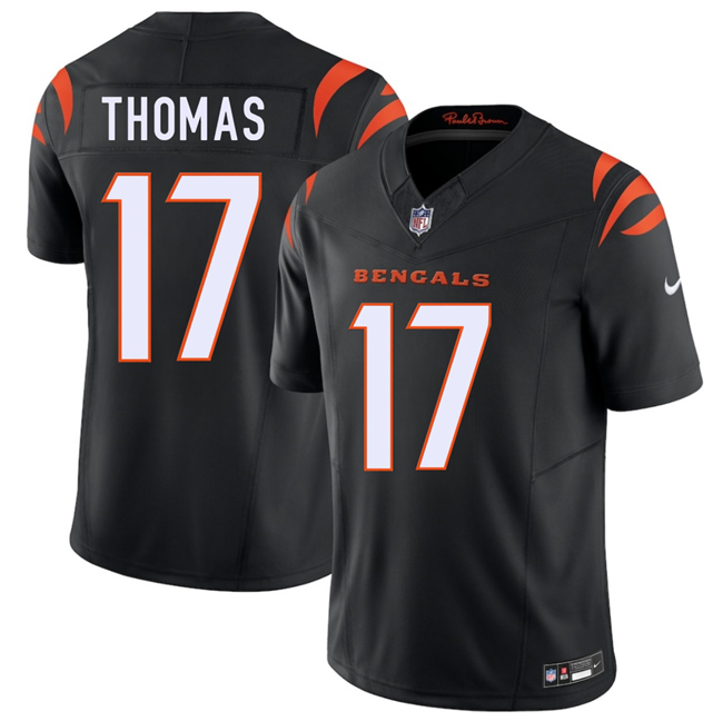 Men's Cincinnati Bengals #17 Noah Thomas Black 2026 Draft F.U.S.E. Vapor Untouchable Limited Stitched Football Jersey