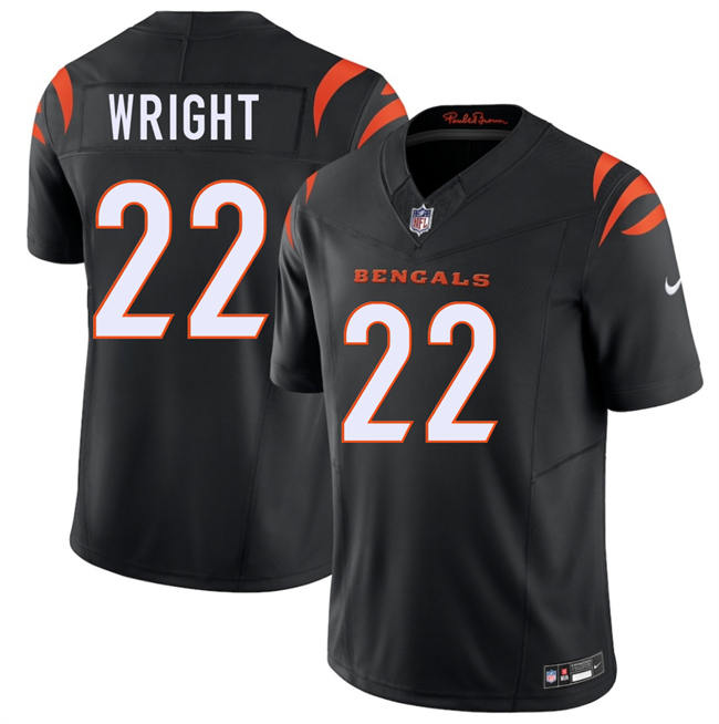 Men's Cincinnati Bengals #22 Ceyair Wright Black 2026 Draft F.U.S.E. Vapor Untouchable Limited Stitched Football Jersey