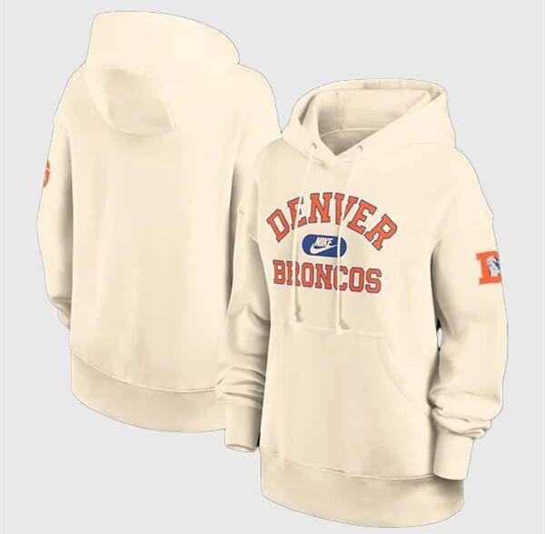 Men's Denver Broncos Cream Hoodie