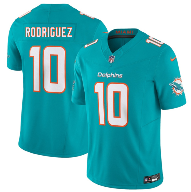 Men's Miami Dolphins #10 Jacob Rodriguez Aqua 2026 Draft F.U.S.E. Vapor Limited Stitched Football Jersey
